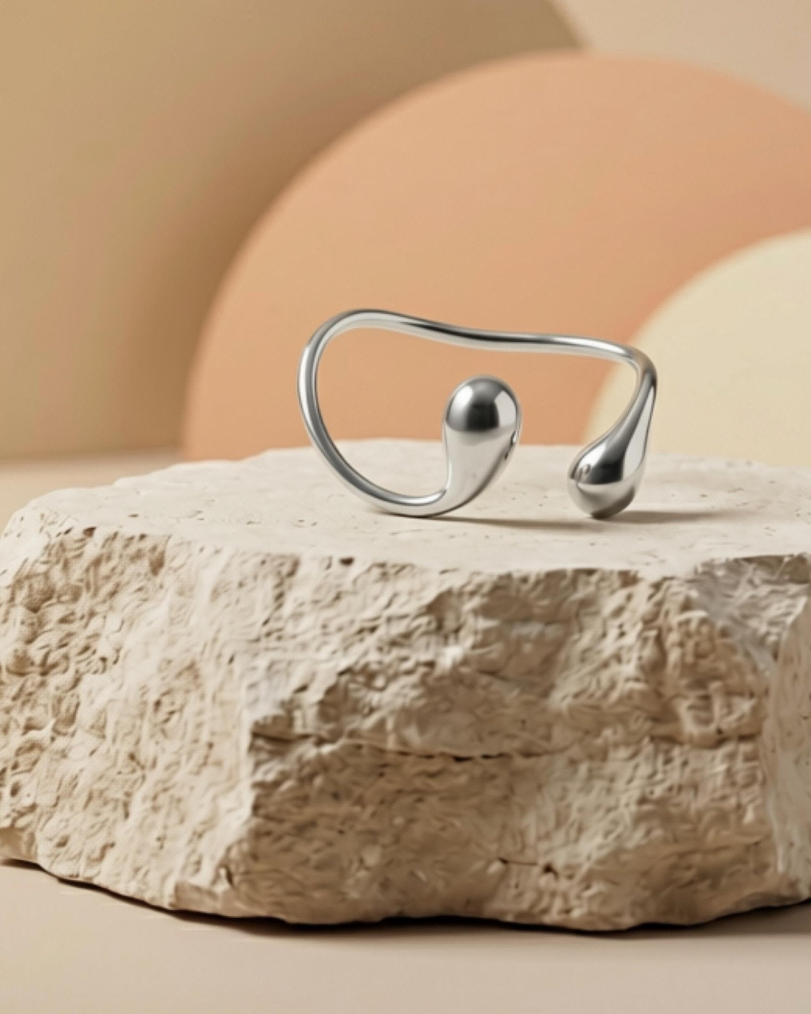 Passion Waterproof Drop Cuff Bracelet Silver Plating