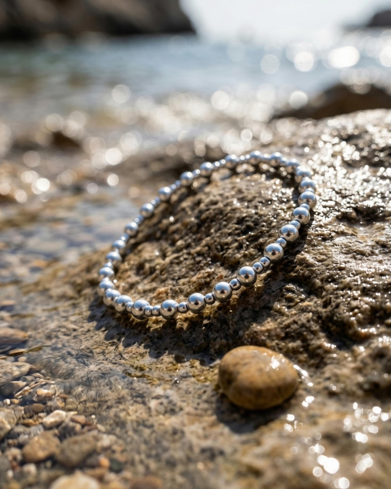 Passion Waterproof Elastic 2 Ball Bracelet Silver Plating - DANSK Copenhagen