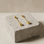 Passion Waterproof Long Smooth Double Drop Earring 18K Gold Plating - DANSK Copenhagen
