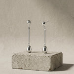 Passion Waterproof Long Smooth Double Drop Earring Silver Plating - DANSK Copenhagen