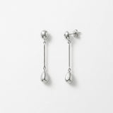 Passion Waterproof Long Smooth Double Drop Earring Silver Plating - DANSK Copenhagen