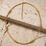 Passion Waterproof Multi Ball Necklace 18K Gold Plating Plating