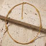 Passion Waterproof Multi Ball Necklace 18K Gold Plating Plating