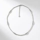 Passion Waterproof Multi Ball Necklace Silver Plating