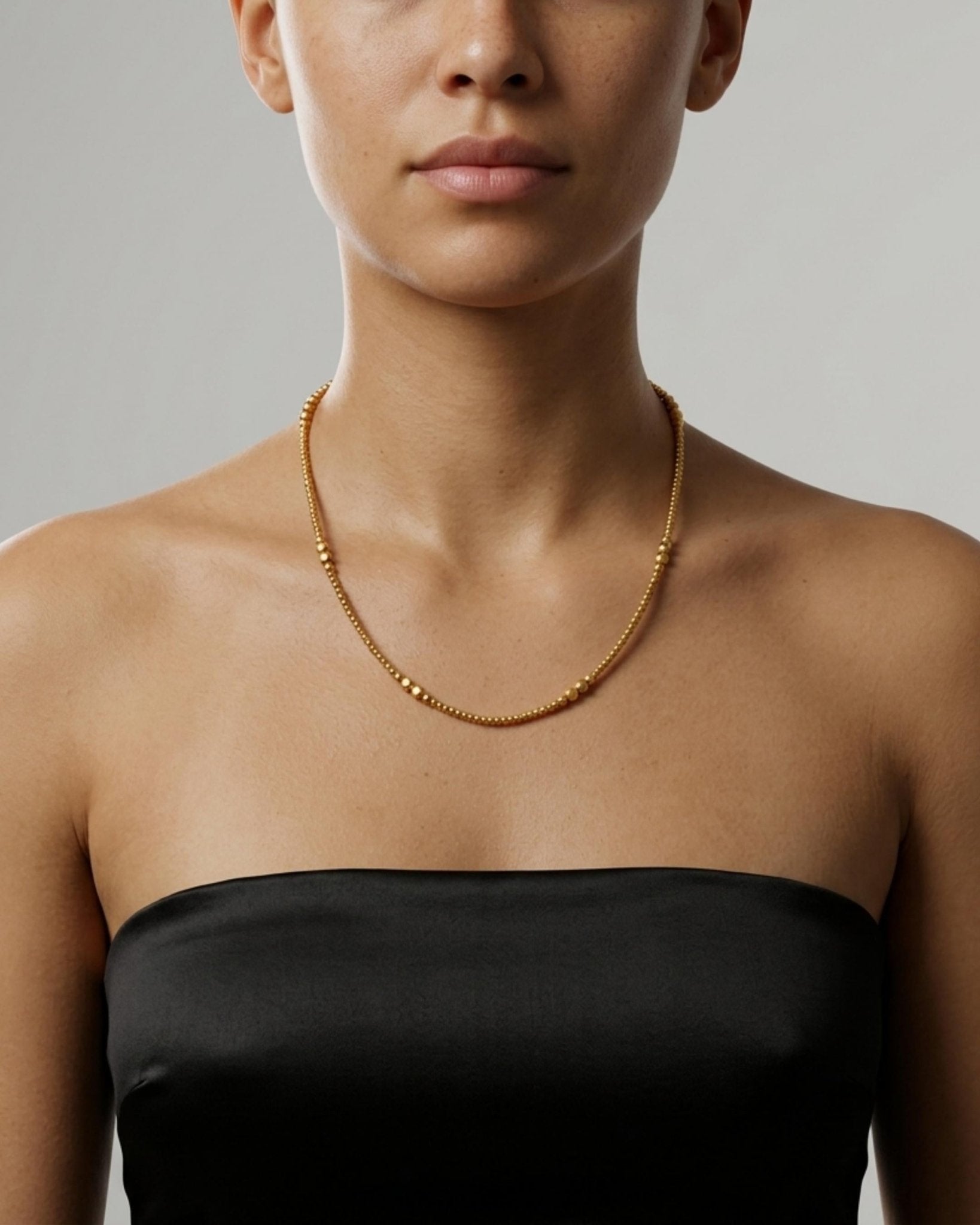 Passion Waterproof Multi Ball Necklace Silver Plating