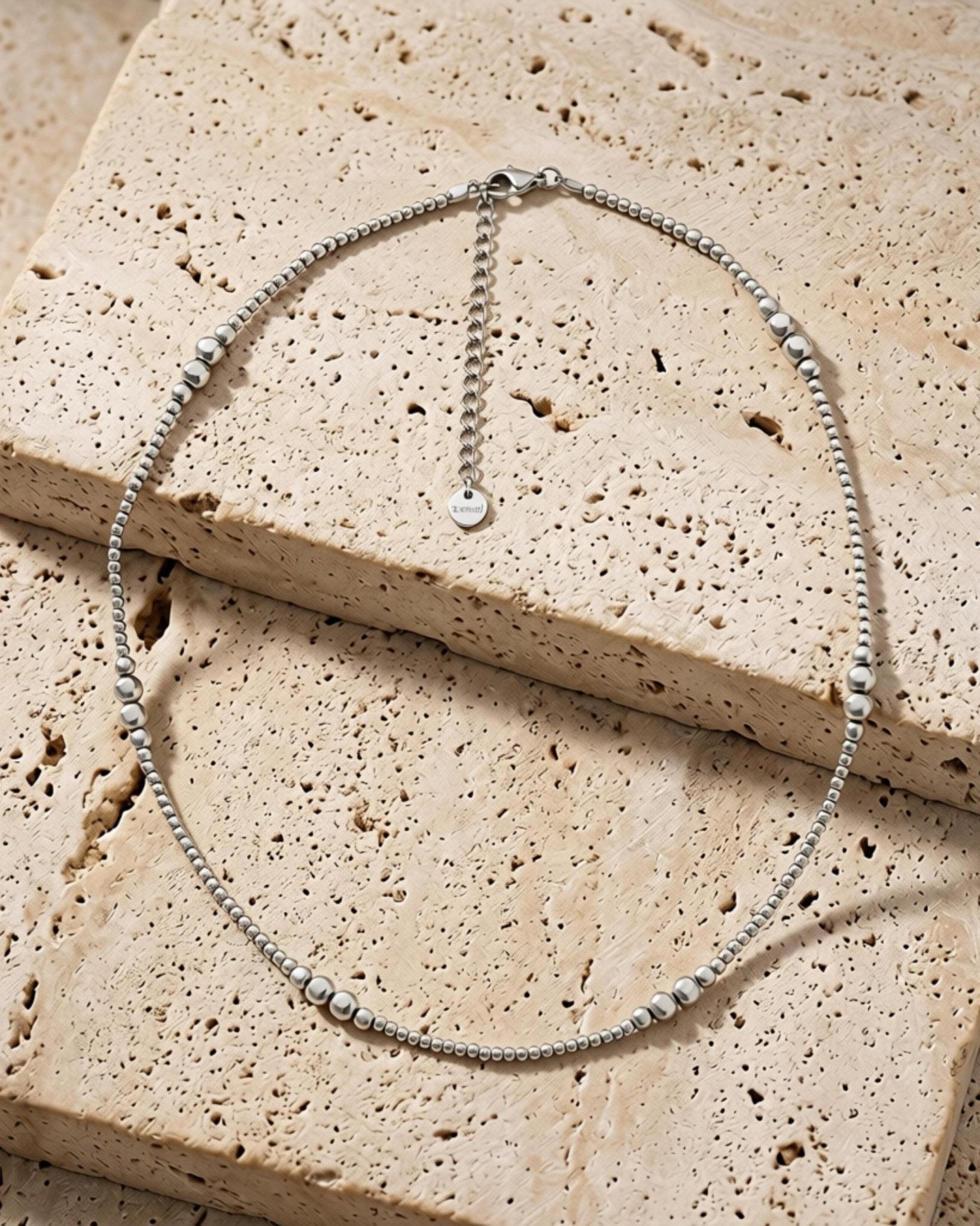 Passion Waterproof Multi Ball Necklace Silver Plating