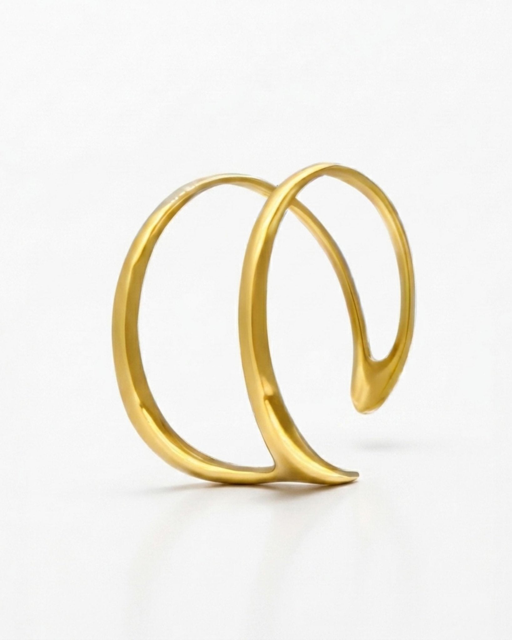 Passion Waterproof Open Cuff Bracelet 18K Gold Plating