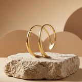 Passion Waterproof Open Cuff Bracelet 18K Gold Plating