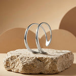 Passion Waterproof Open Cuff Bracelet Silver Plating