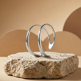 Passion Waterproof Open Cuff Bracelet Silver Plating