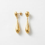 Passion Waterproof Smooth Double Drop Earring 18K Gold Plating - DANSK Copenhagen