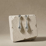 Passion Waterproof Smooth Double Drop Earring Silver Plating - DANSK Copenhagen