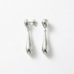 Passion Waterproof Smooth Double Drop Earring Silver Plating - DANSK Copenhagen