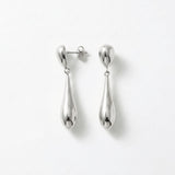 Passion Waterproof Smooth Double Drop Earring Silver Plating - DANSK Copenhagen
