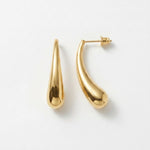 Passion Waterproof Smooth Drop Post Earring 18K Gold Plating - DANSK Copenhagen