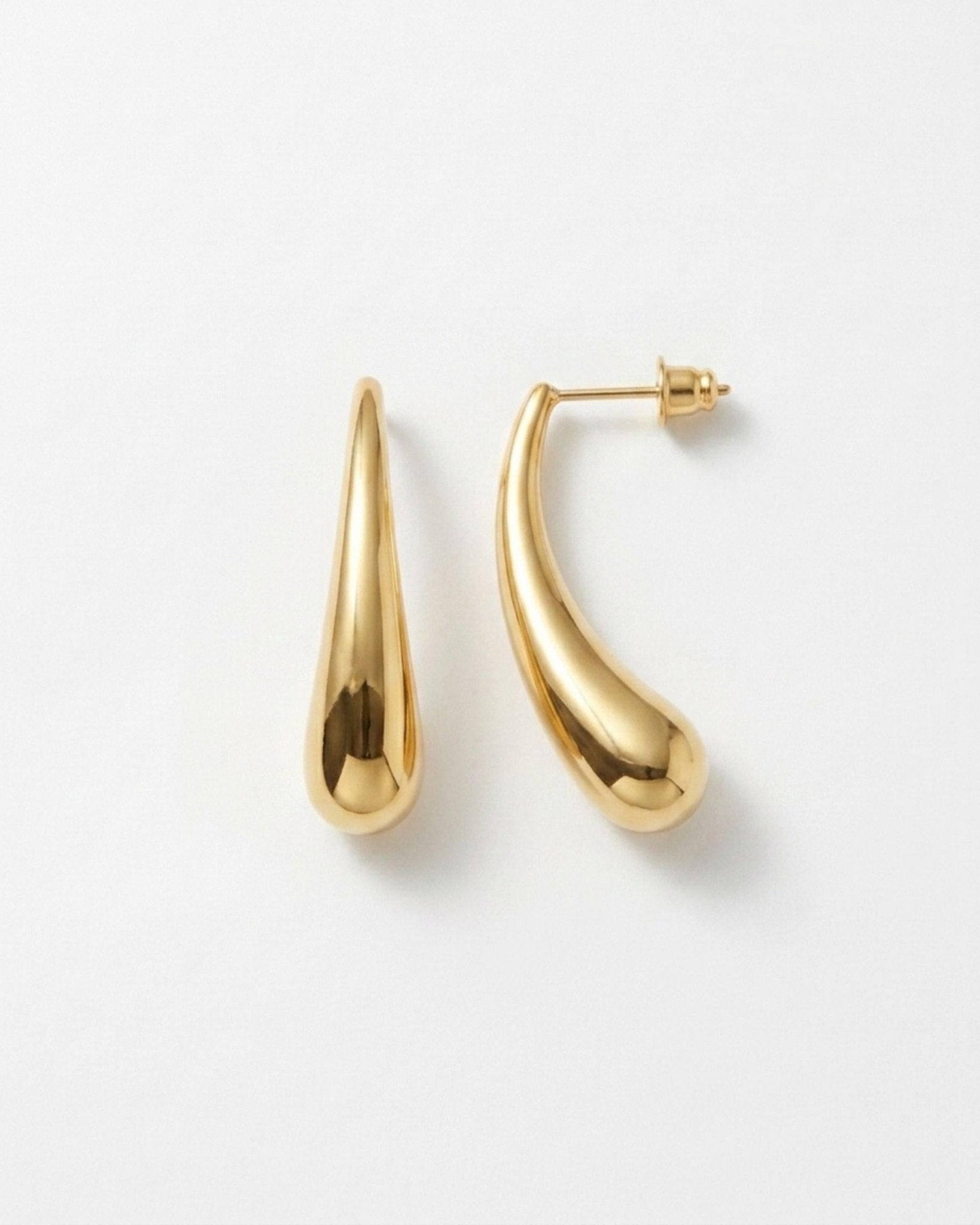 Passion Waterproof Smooth Drop Post Earring 18K Gold Plating - DANSK Copenhagen
