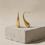 Passion Waterproof Smooth Drop Post Earring 18K Gold Plating - DANSK Copenhagen