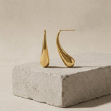 Passion Waterproof Smooth Drop Post Earring 18K Gold Plating - DANSK Copenhagen