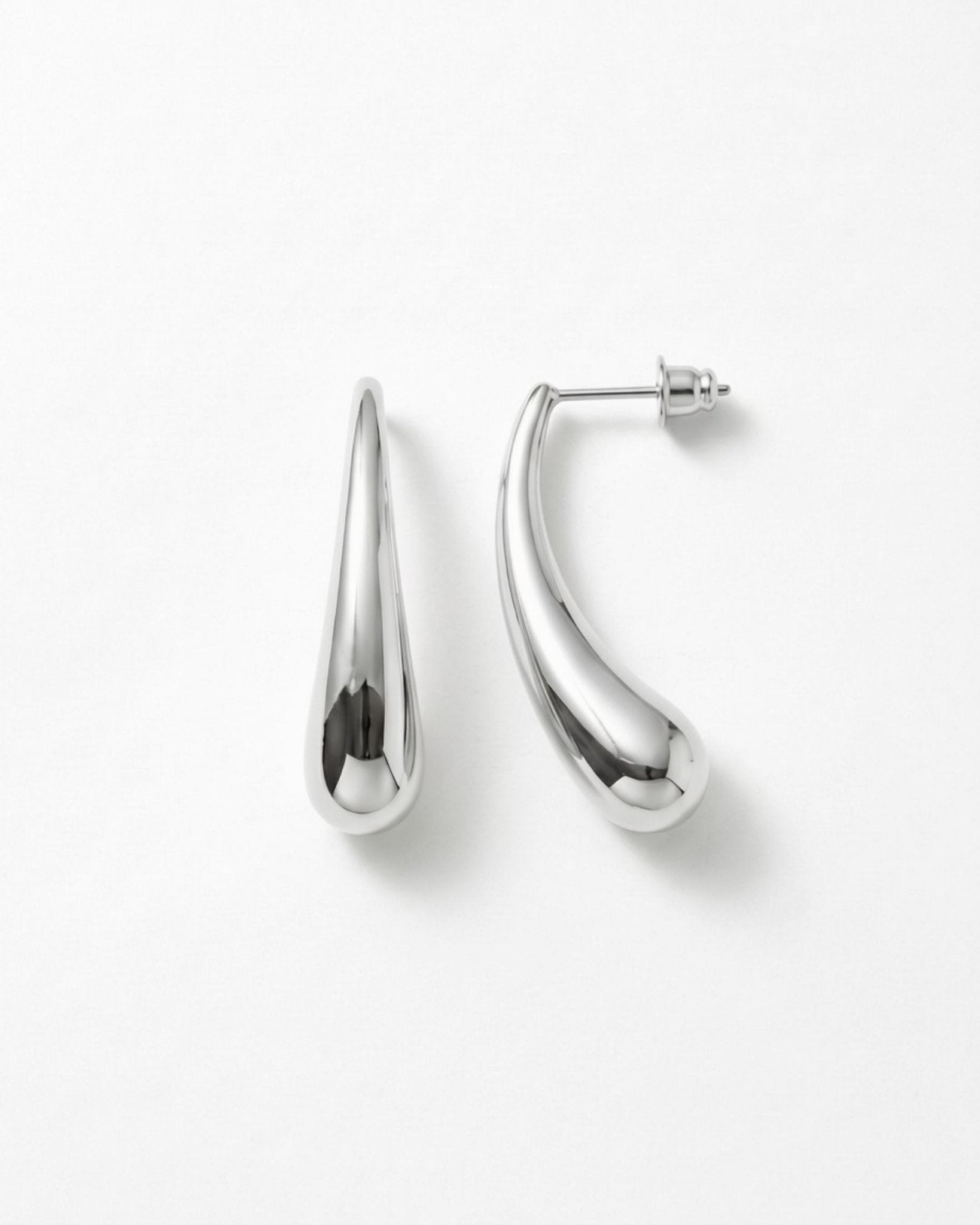 Passion Waterproof Smooth Drop Post Earring Silver Plating - DANSK Copenhagen