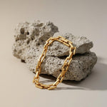Passion Waterproof Square Link Bracelet 18K Gold Plating - DANSK Copenhagen