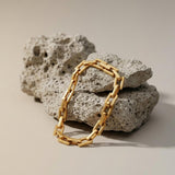 Passion Waterproof Square Link Bracelet 18K Gold Plating - DANSK Copenhagen