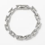 Passion Waterproof Square Link Bracelet Silver Plating