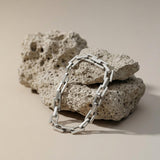 Passion Waterproof Square Link Bracelet Silver Plating
