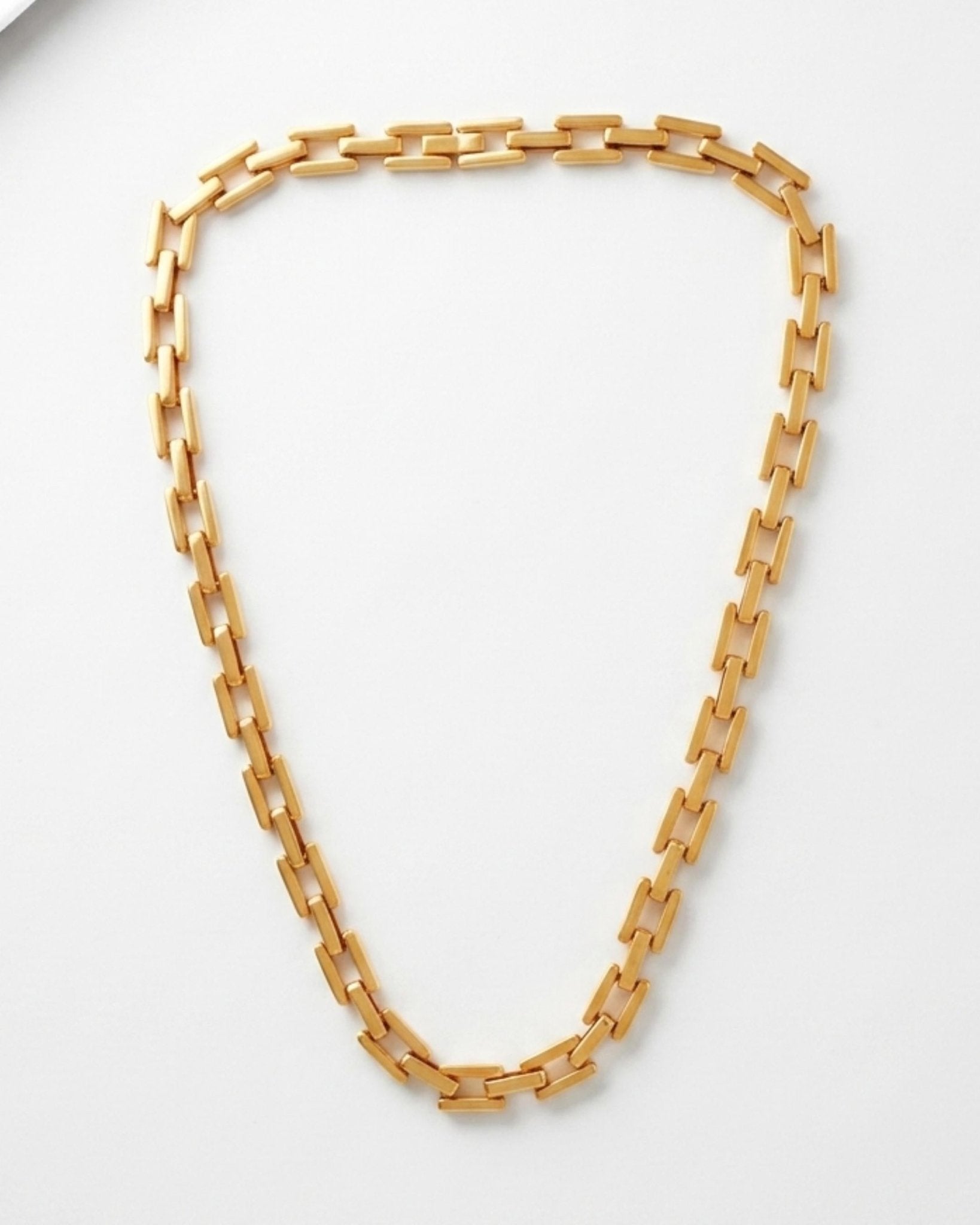 Passion Waterproof Square Link Necklace 18K Gold Plating - DANSK Copenhagen