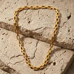 Passion Waterproof Square Link Necklace 18K Gold Plating - DANSK Copenhagen