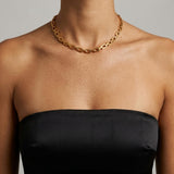 Passion Waterproof Square Link Necklace 18K Gold Plating - DANSK Copenhagen