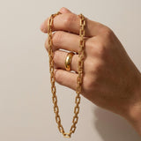 Passion Waterproof Square Link Necklace 18K Gold Plating - DANSK Copenhagen