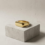 Passion Waterproof Square Ring 18K Gold Plating - DANSK Copenhagen