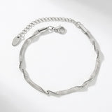 Passion Waterproof Twisted 2mm Herringbone Bracelet Silver Plating - DANSK Copenhagen