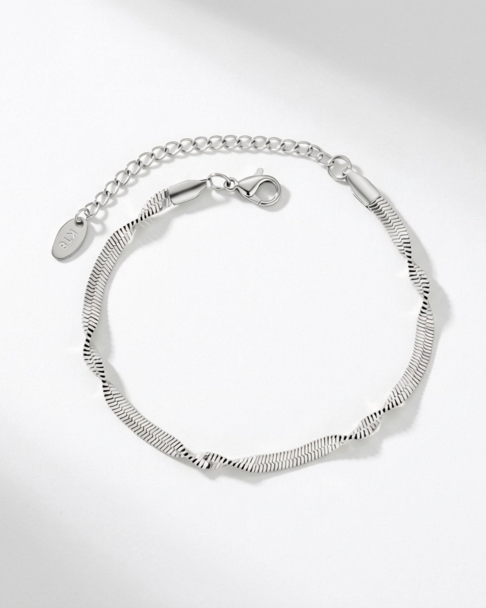 Passion Waterproof Twisted 2mm Herringbone Bracelet Silver Plating - DANSK Copenhagen