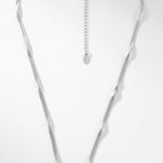 Passion Waterproof Twisted 2mm Herringbone Necklace Silver Plating - DANSK Copenhagen