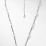 Passion Waterproof Twisted 2mm Herringbone Necklace Silver Plating - DANSK Copenhagen
