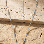 Passion Waterproof Twisted 2mm Herringbone Necklace Silver Plating - DANSK Copenhagen