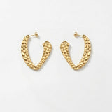 RAGNA Waterproof 18K Gold Plated Hoop - Hammered Stainless Steel - DANSK Copenhagen