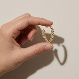 RAGNA Waterproof 18K Gold Plated Hoop - Hammered Stainless Steel - DANSK Copenhagen