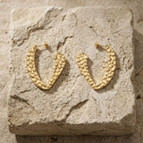 RAGNA Waterproof 18K Gold Plated Hoop - Hammered Stainless Steel - DANSK Copenhagen