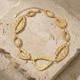 RAGNA Waterproof 18K Gold Plated Original Necklace - Hammered Stainless Steel - DANSK Copenhagen