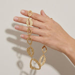 RAGNA Waterproof 18K Gold Plated Original Necklace - Hammered Stainless Steel - DANSK Copenhagen