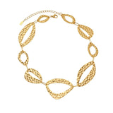 RAGNA Waterproof 18K Gold Plated Original Necklace - Hammered Stainless Steel - DANSK Copenhagen