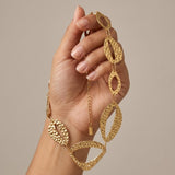RAGNA Waterproof 18K Gold Plated Original Necklace - Hammered Stainless Steel - DANSK Copenhagen