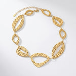 RAGNA Waterproof 18K Gold Plated Original Necklace - Hammered Stainless Steel - DANSK Copenhagen