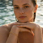 RAGNA Waterproof 18K Gold Plated Oval Link Bracelet - Structured Stainless Steel - DANSK Copenhagen