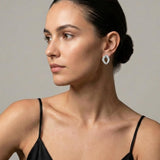RAGNA Waterproof Silver Stainless Steel Earring - Hammered Finish - DANSK Copenhagen