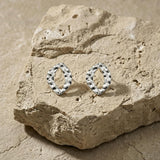 RAGNA Waterproof Silver Stainless Steel Earring - Hammered Finish - DANSK Copenhagen