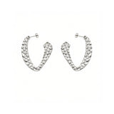 RAGNA Waterproof Silver Stainless Steel Hoop - Hammered Finish - DANSK Copenhagen