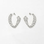 RAGNA Waterproof Silver Stainless Steel Hoop - Hammered Finish - DANSK Copenhagen